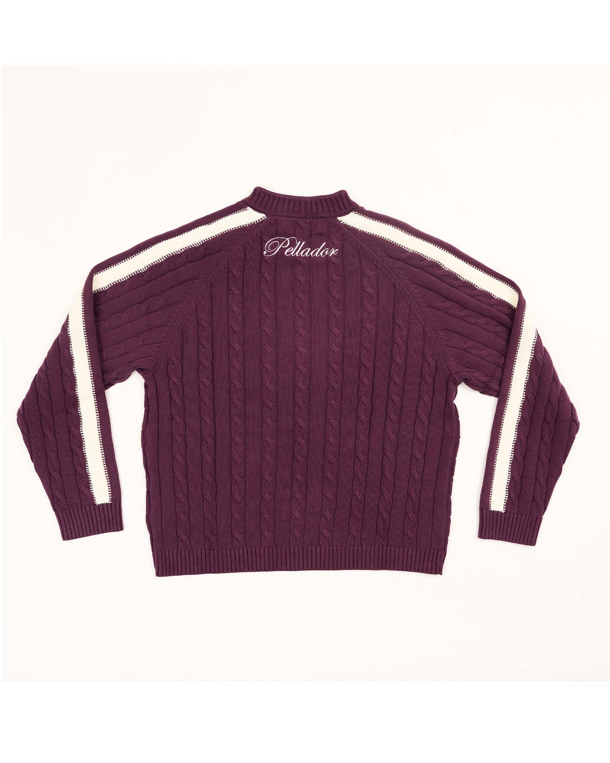 Overlap Cable Knit Maroon