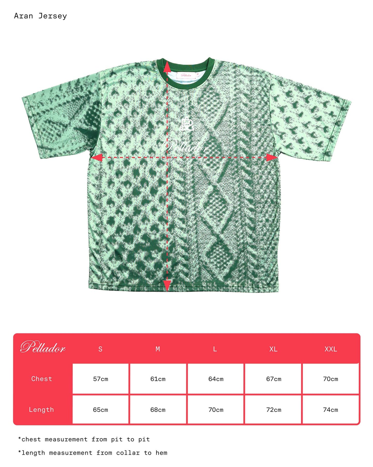 Aran Pattern Jersey Green