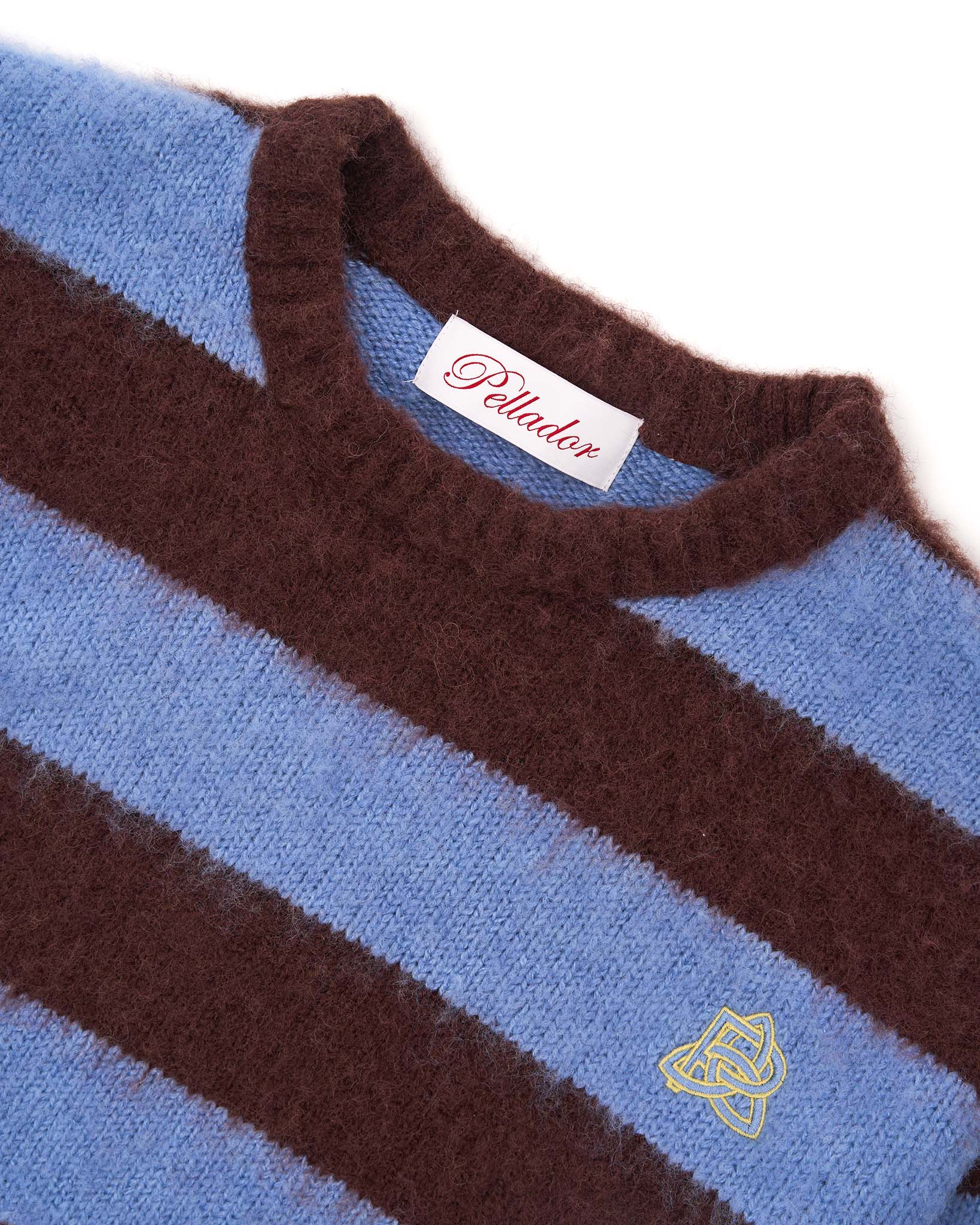 Striped Mohair Knit - Brown & Baby Blue