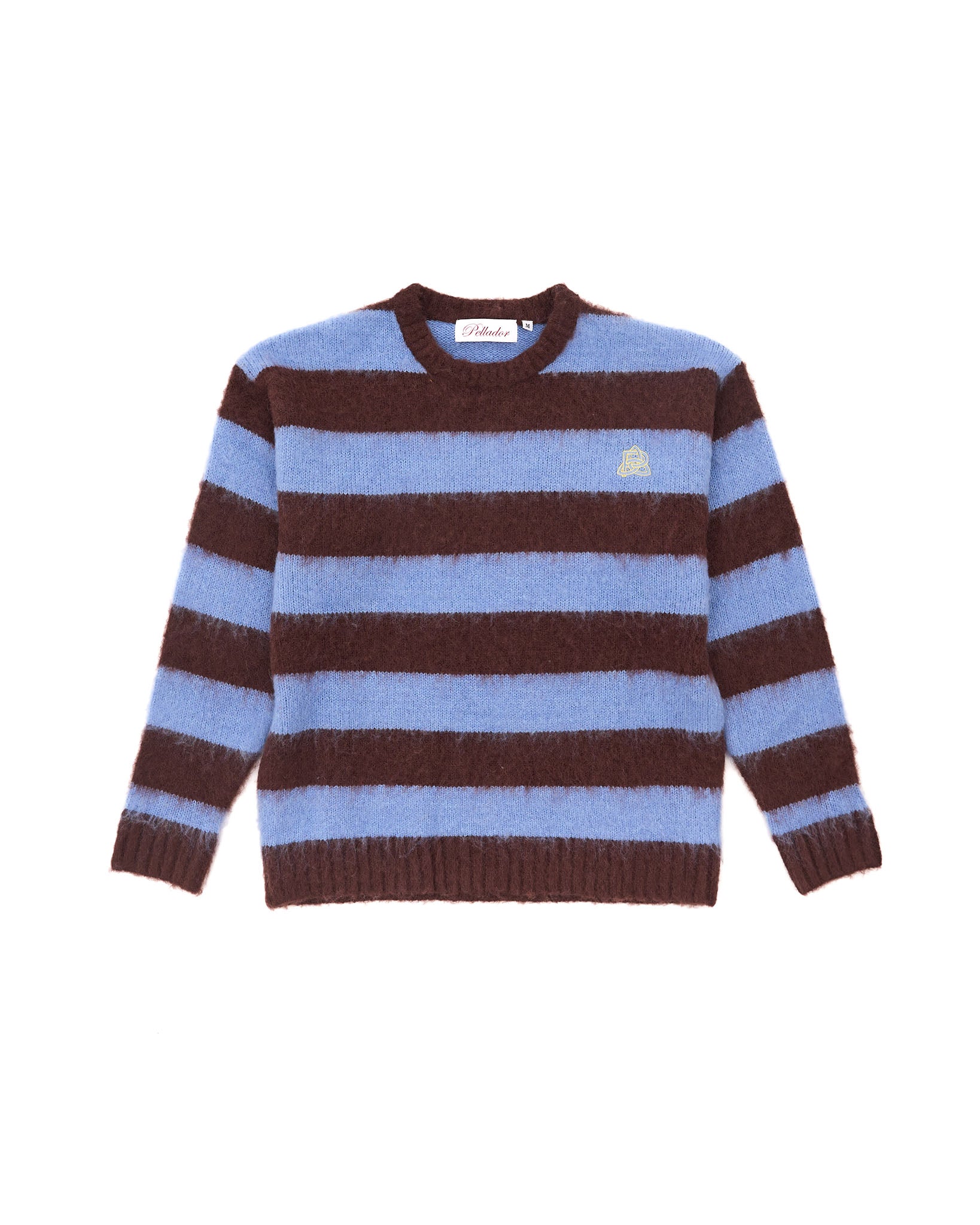 Striped Mohair Knit - Brown & Baby Blue