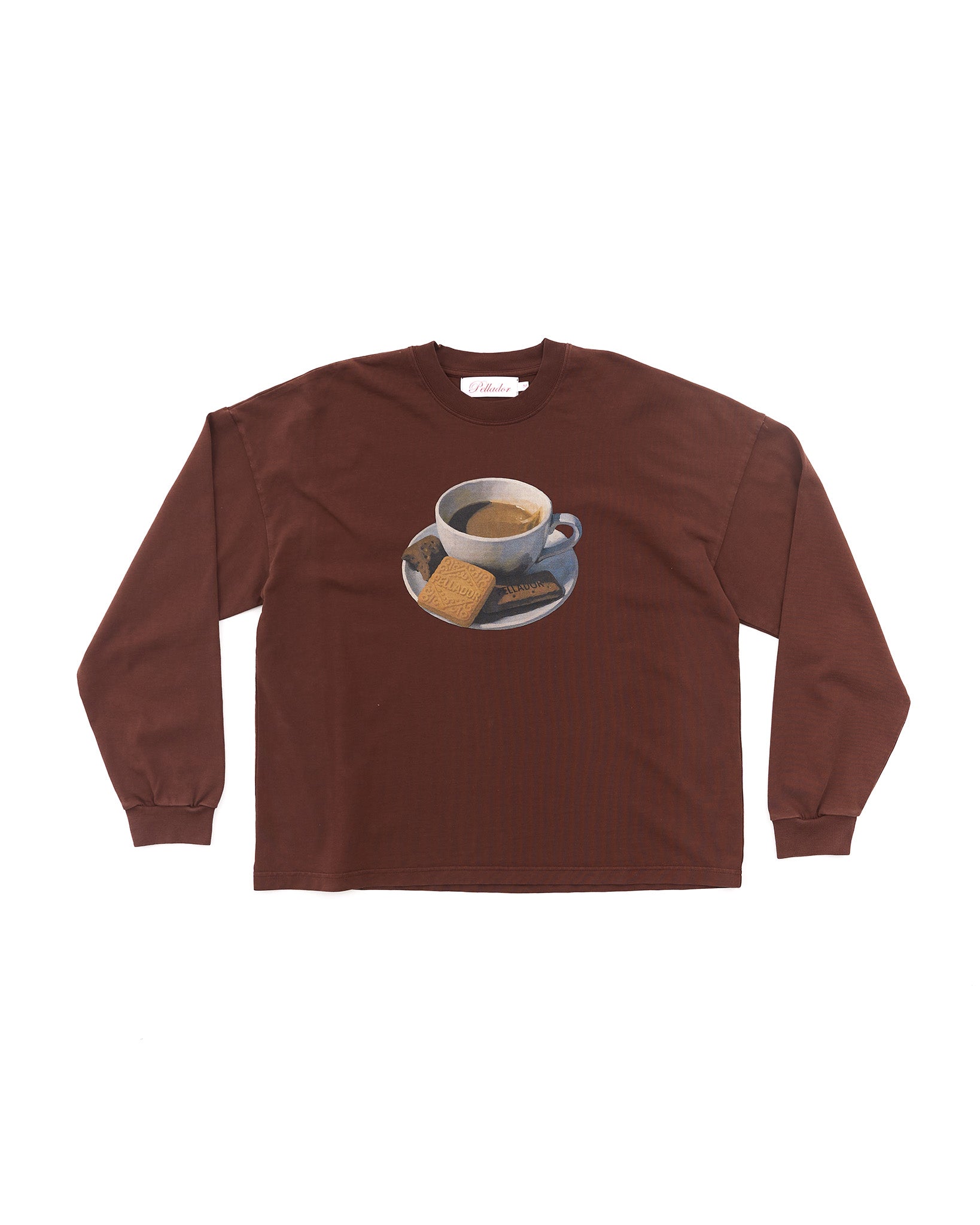 Tea & Biscuits L/S Tee - Brown