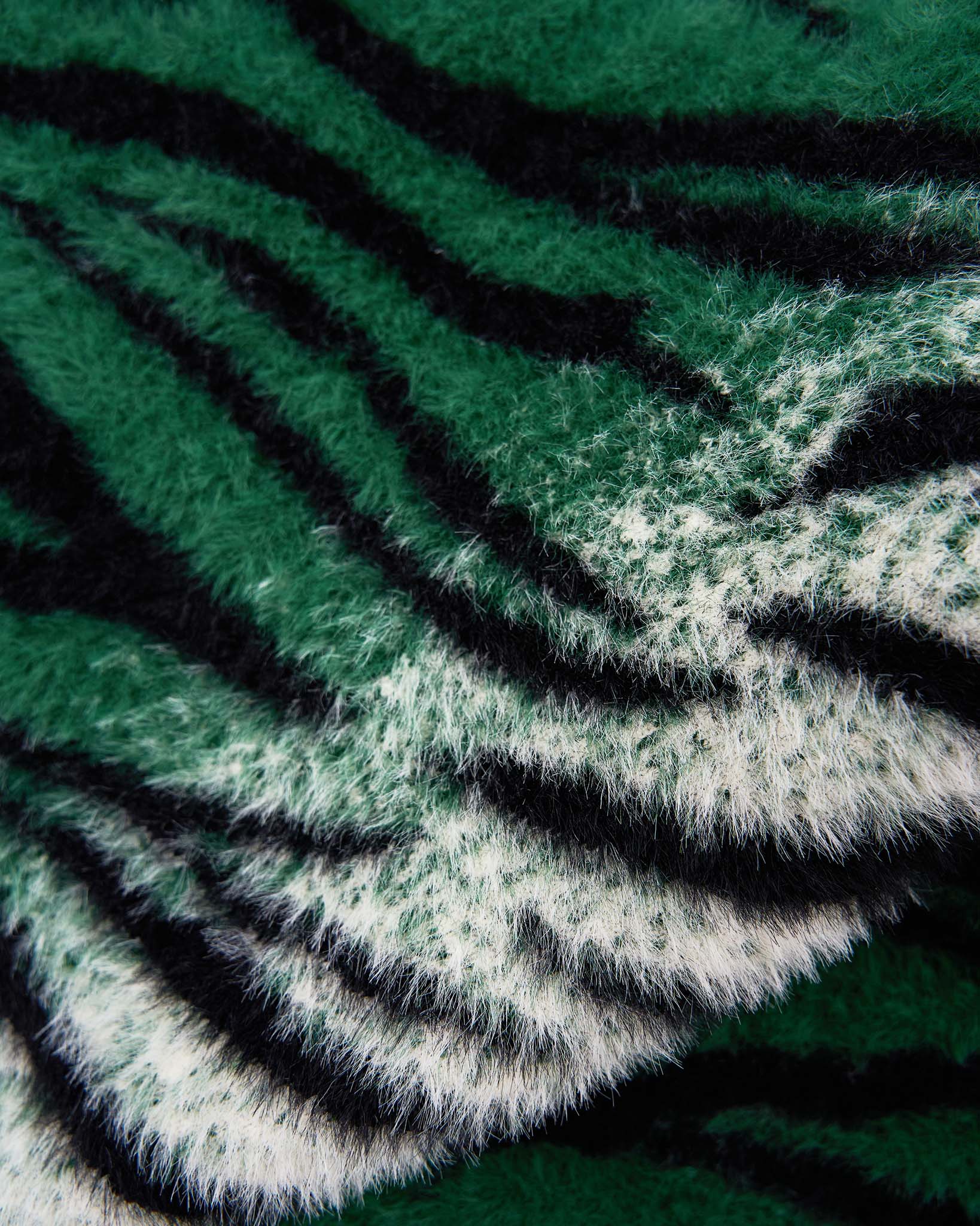 Tiger Knit Green Oversized