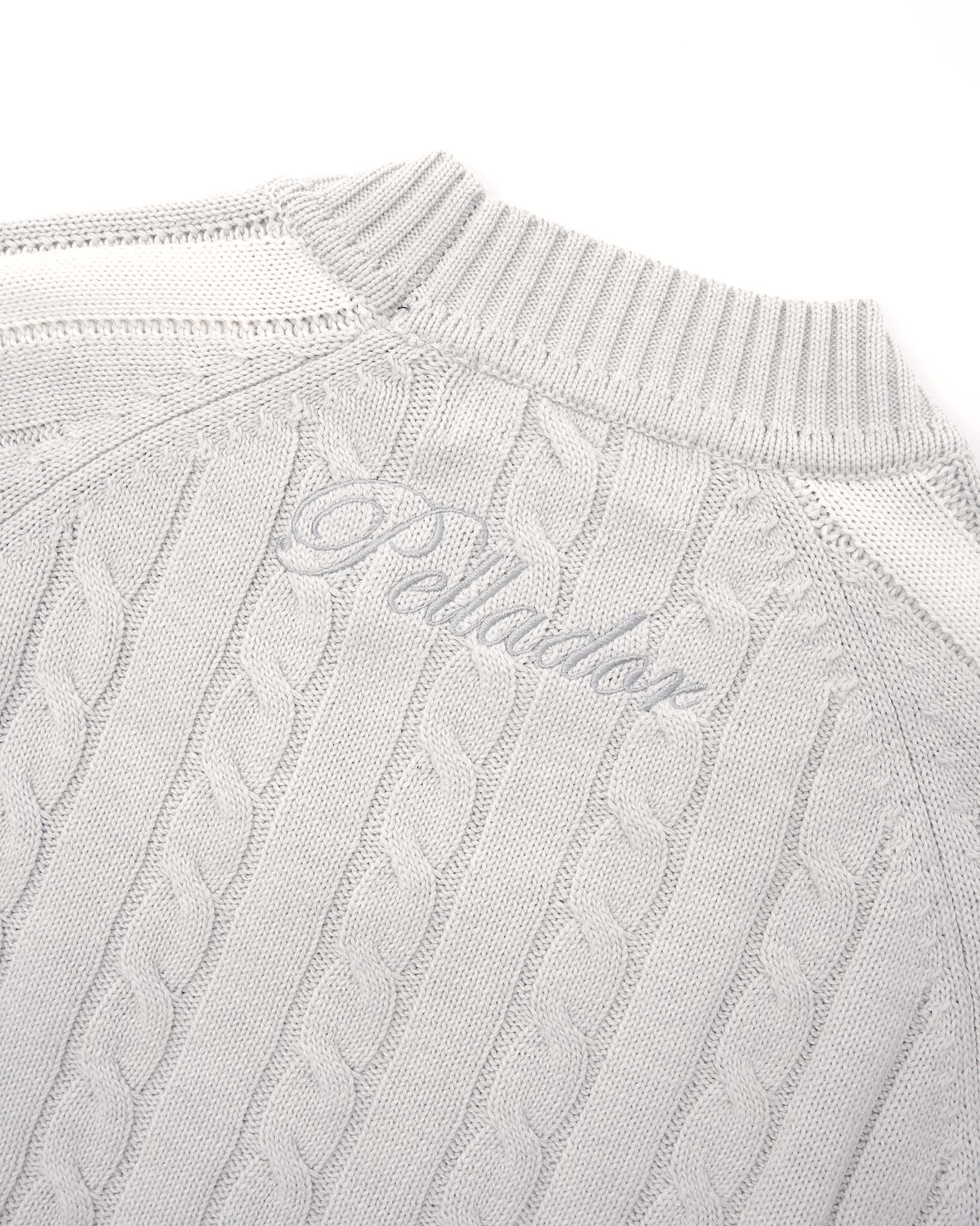 Round Neck Cable Knit - Seafoam