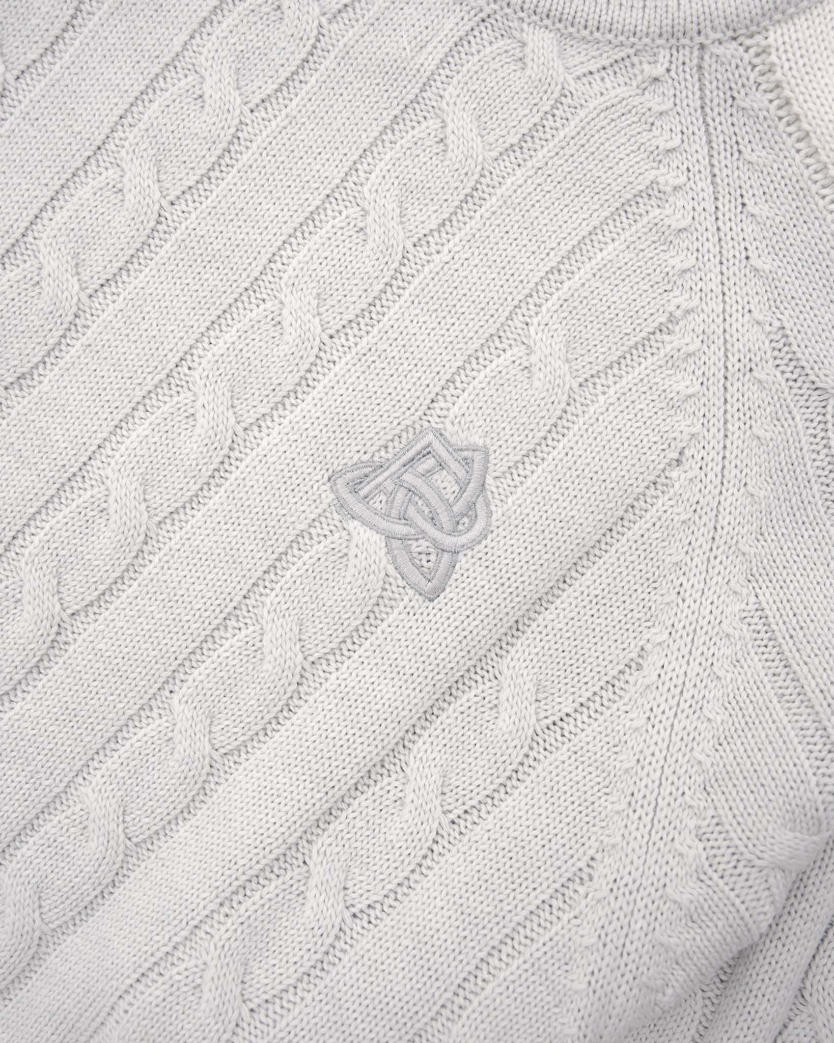 Round Neck Cable Knit - Seafoam