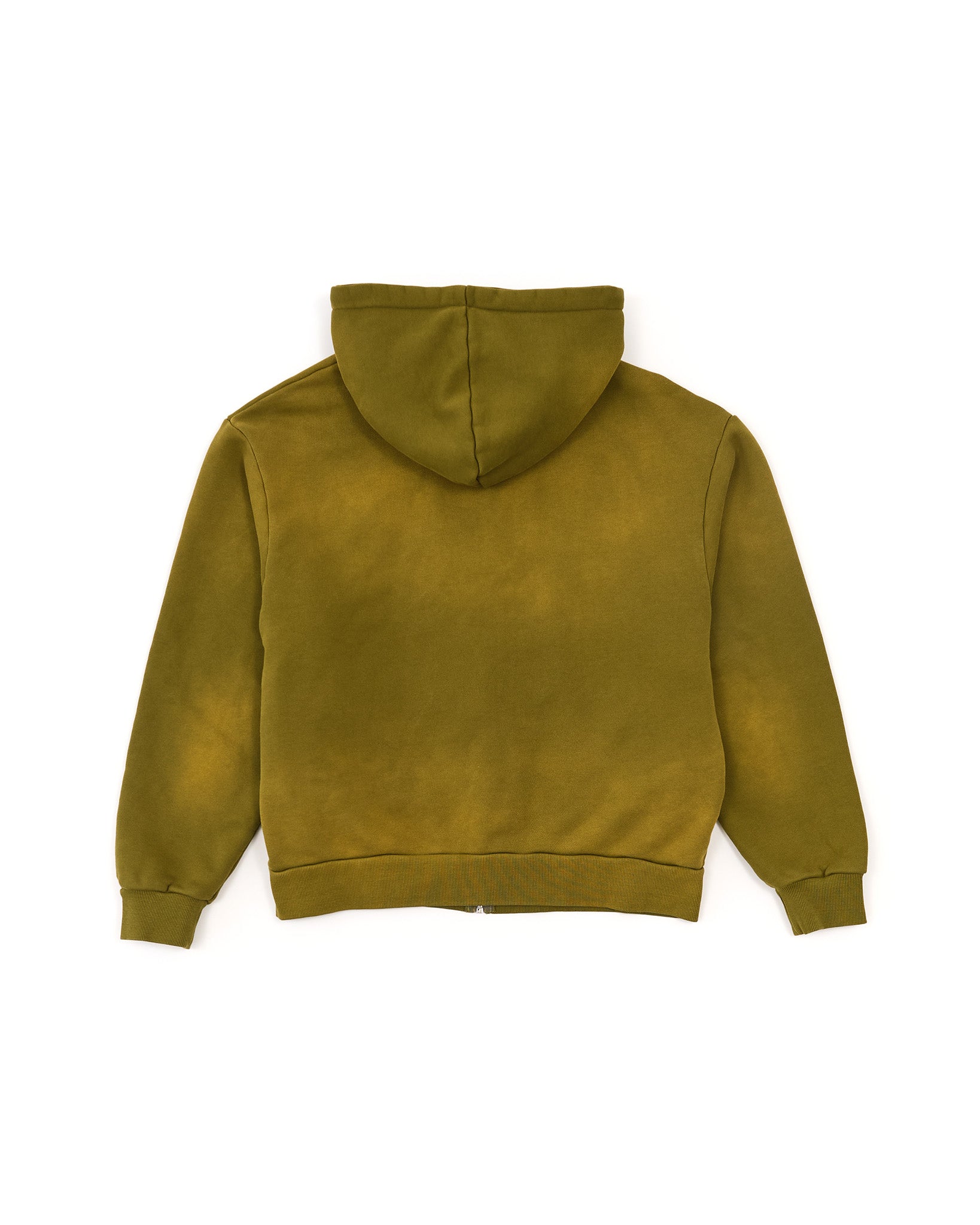 Dog Appliqué Zip Hoodie - Green