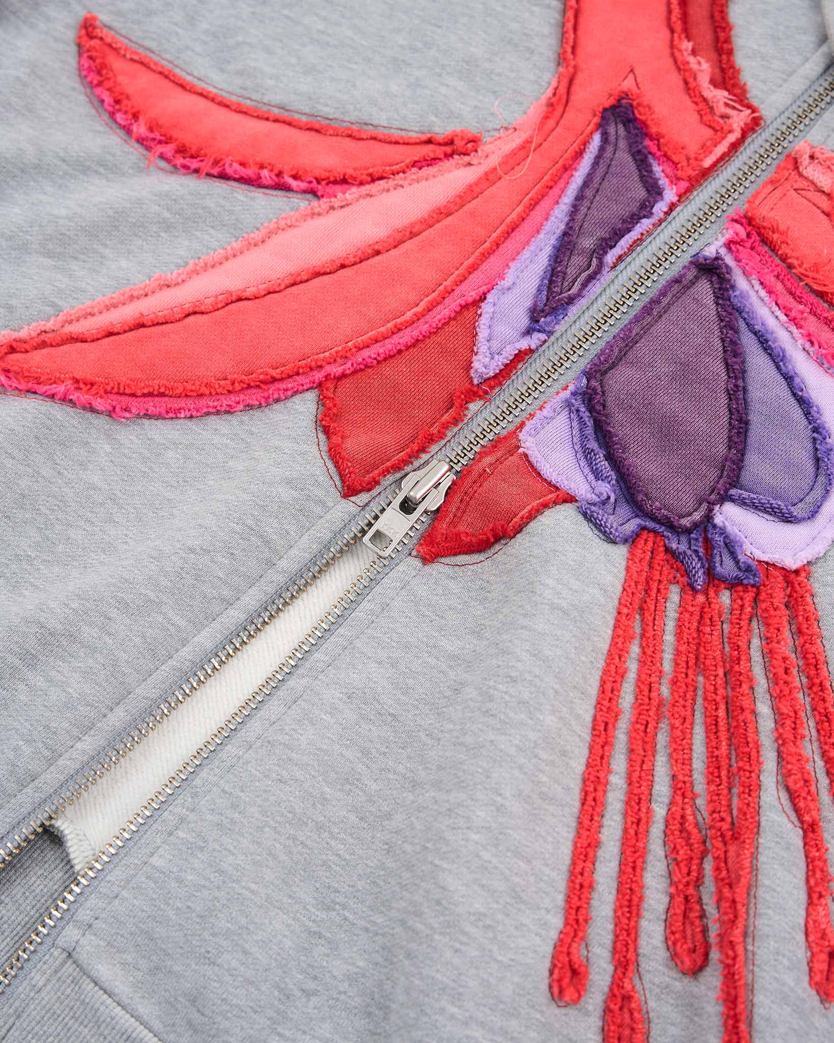 Fuchsia Hoodie - Heather Grey