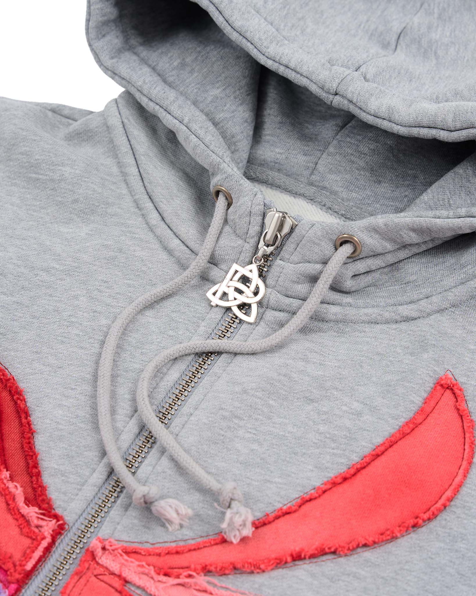 Fuchsia Hoodie - Heather Grey