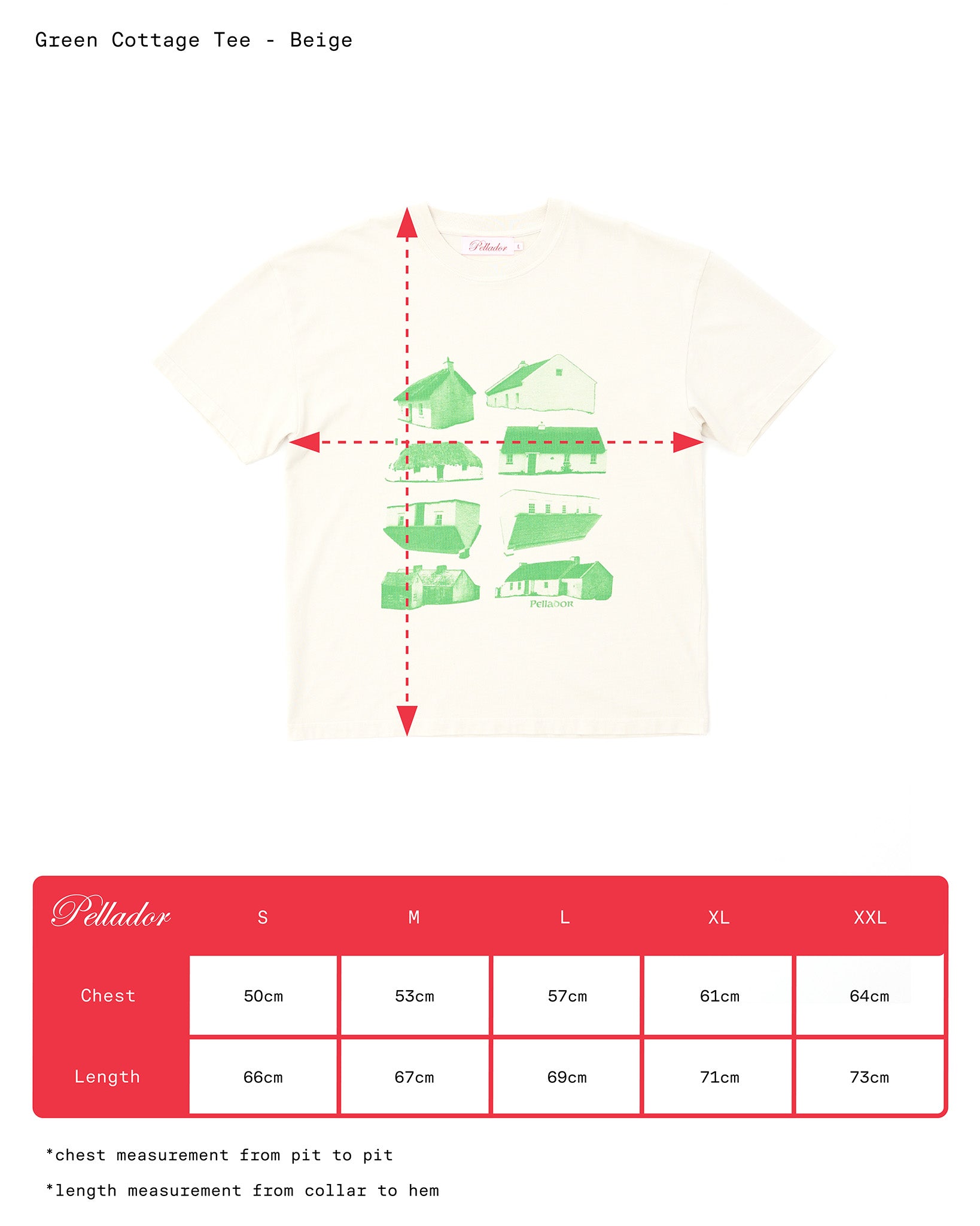 Green Cottage Tee - Beige