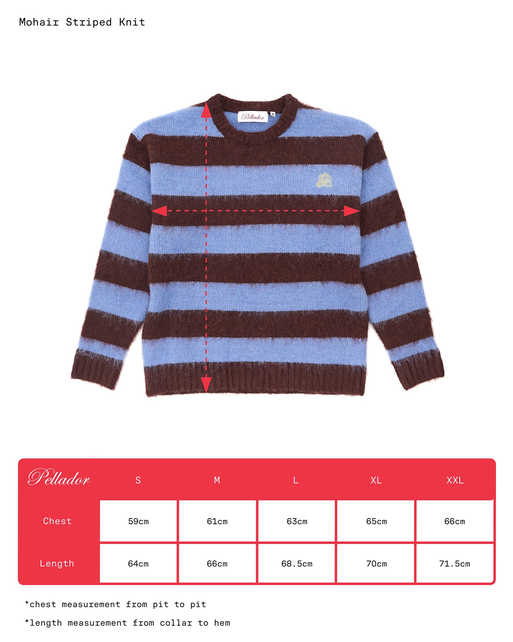 Striped Mohair Knit - Brown & Baby Blue