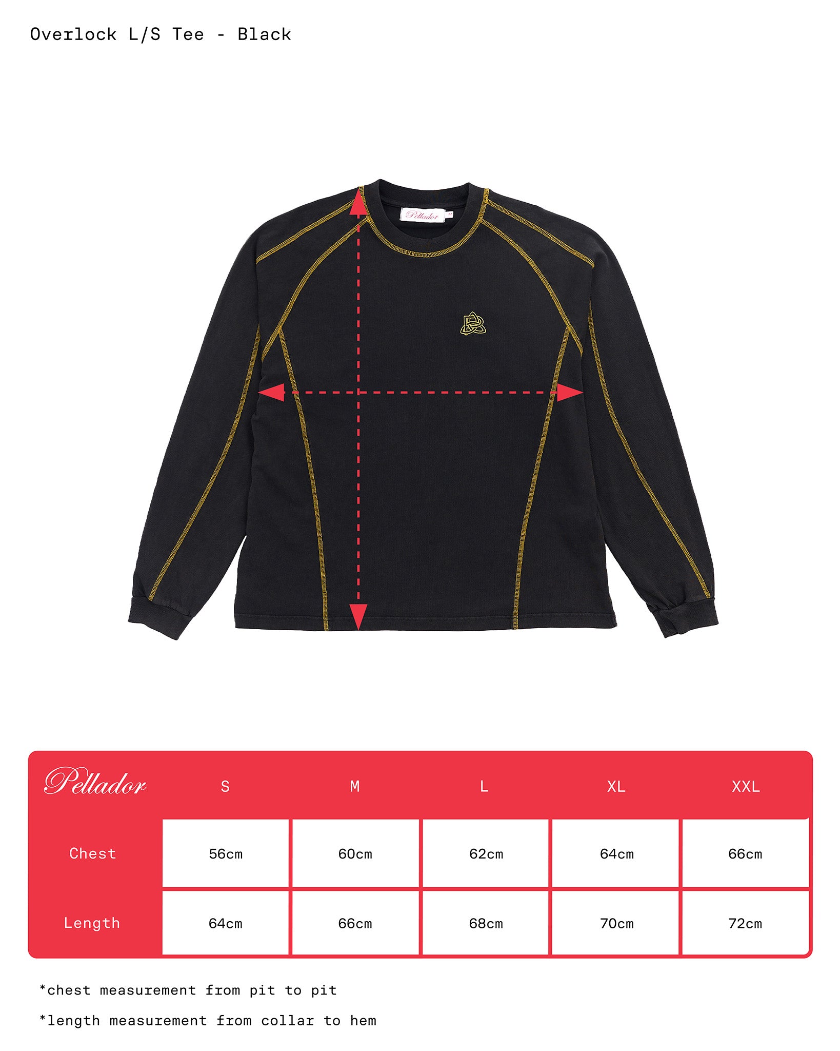 Overlock Longsleeve Tee - Black