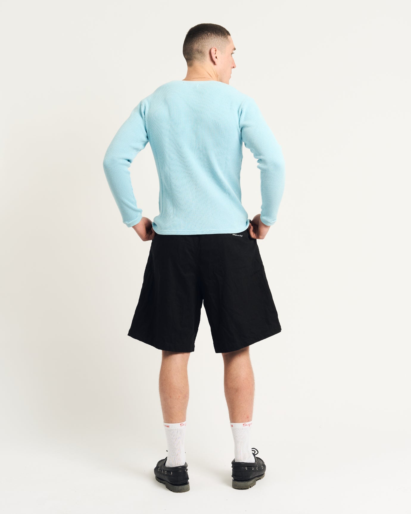 Pellador Ireland L/S Waffle Crew- Blue