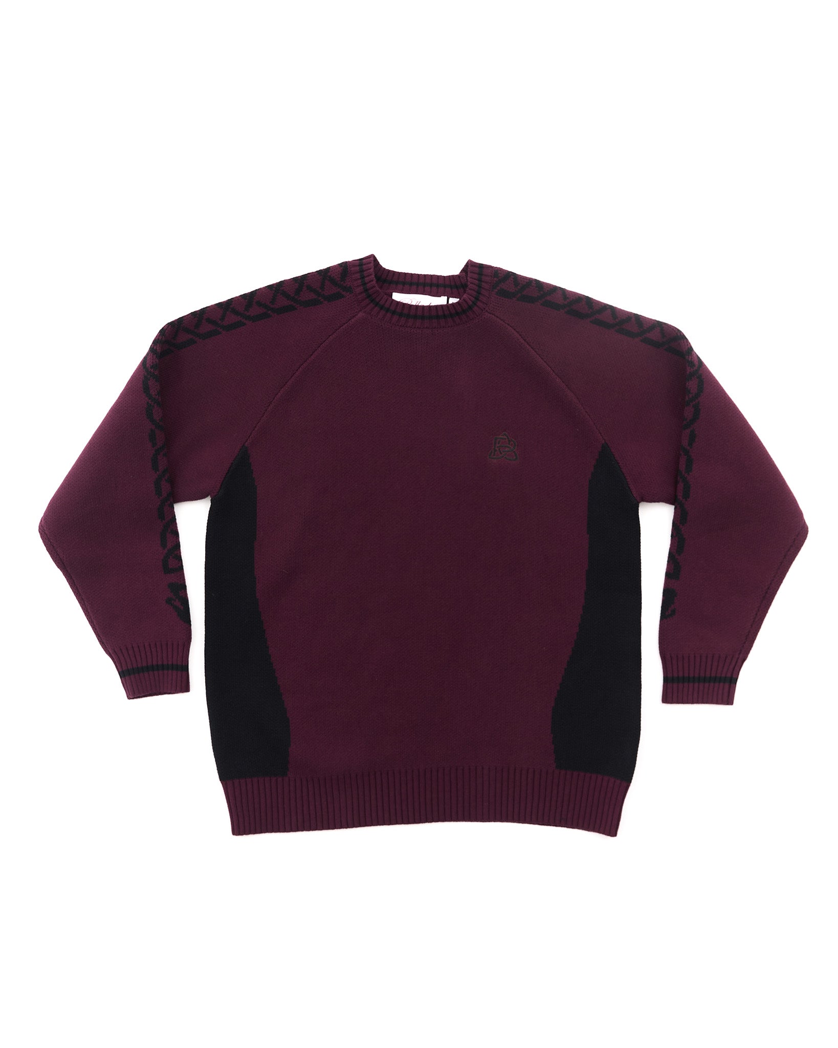 Sleeve Knot Knit Wine