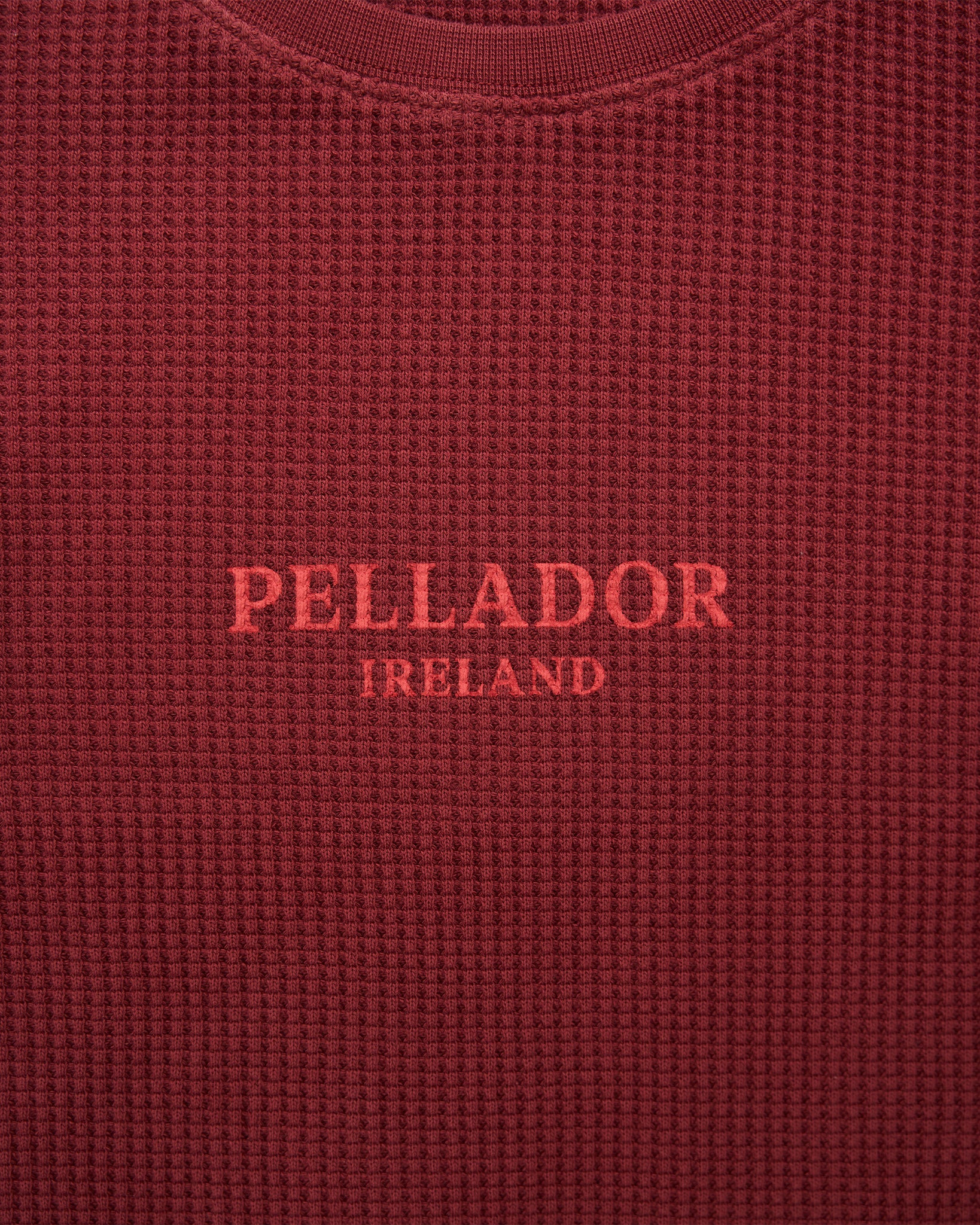 Pellador Ireland L/S Waffle Crew - Red