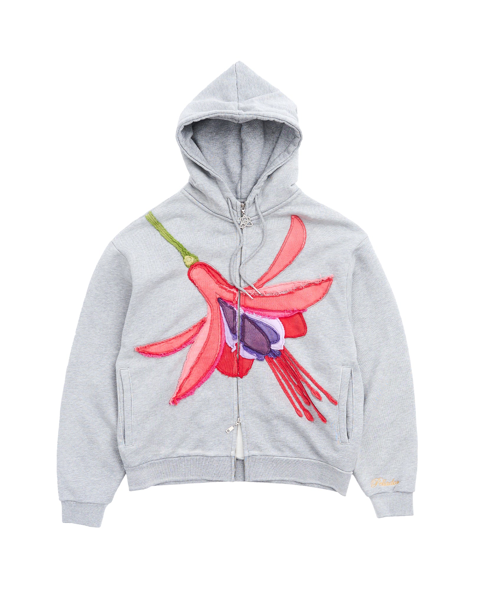 Fuchsia Hoodie - Heather Grey
