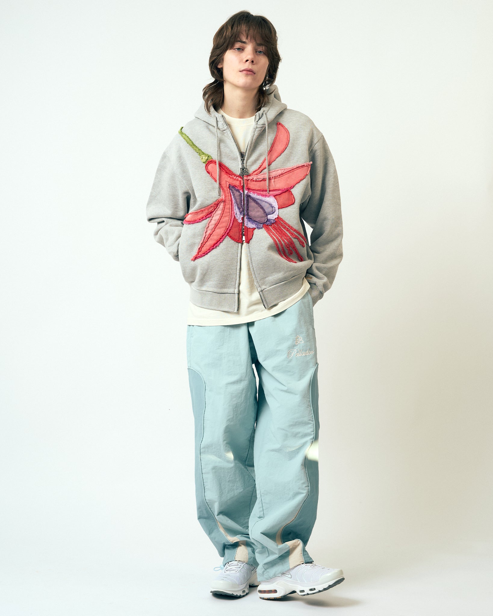 Fuchsia Hoodie - Heather Grey