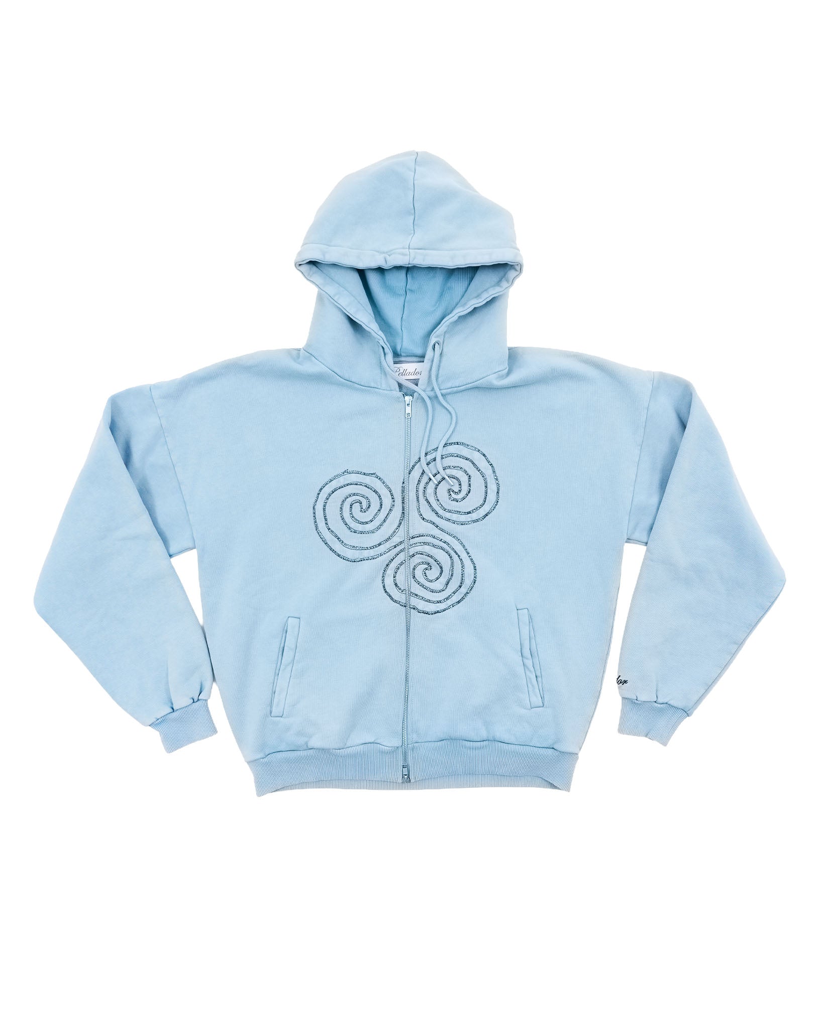Triskele Appliqué Hoodie - Blue