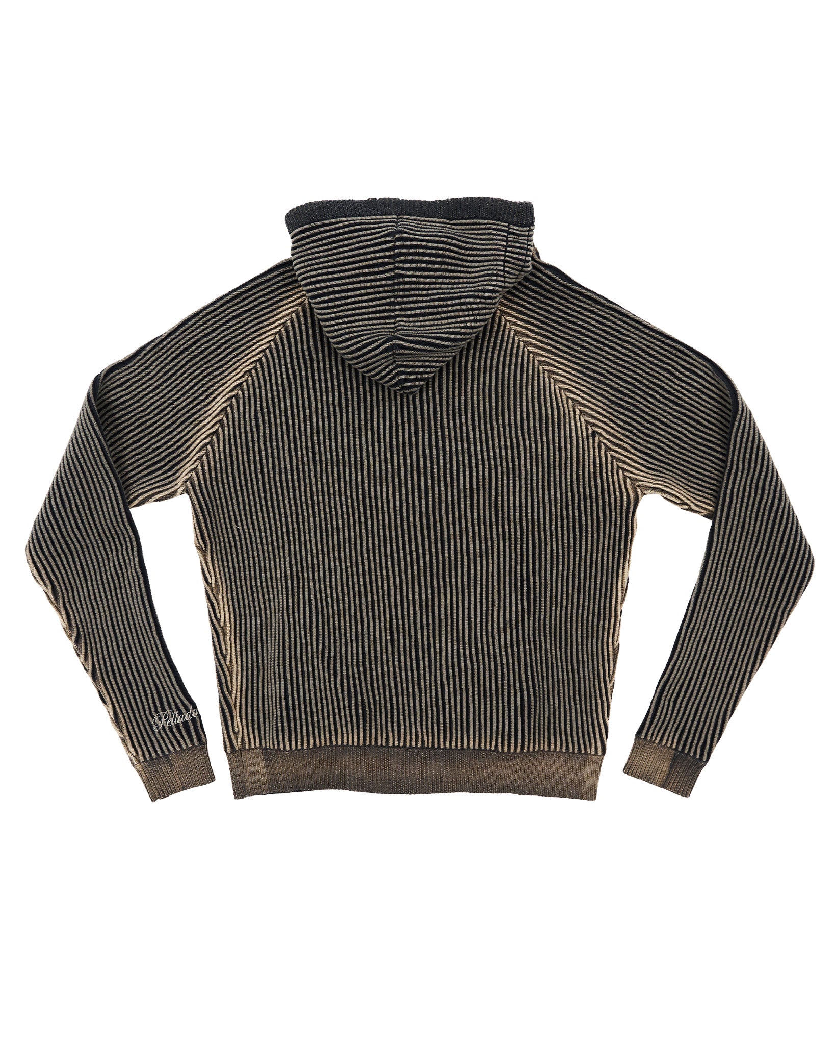 Bleached Rib Knit Hoodie