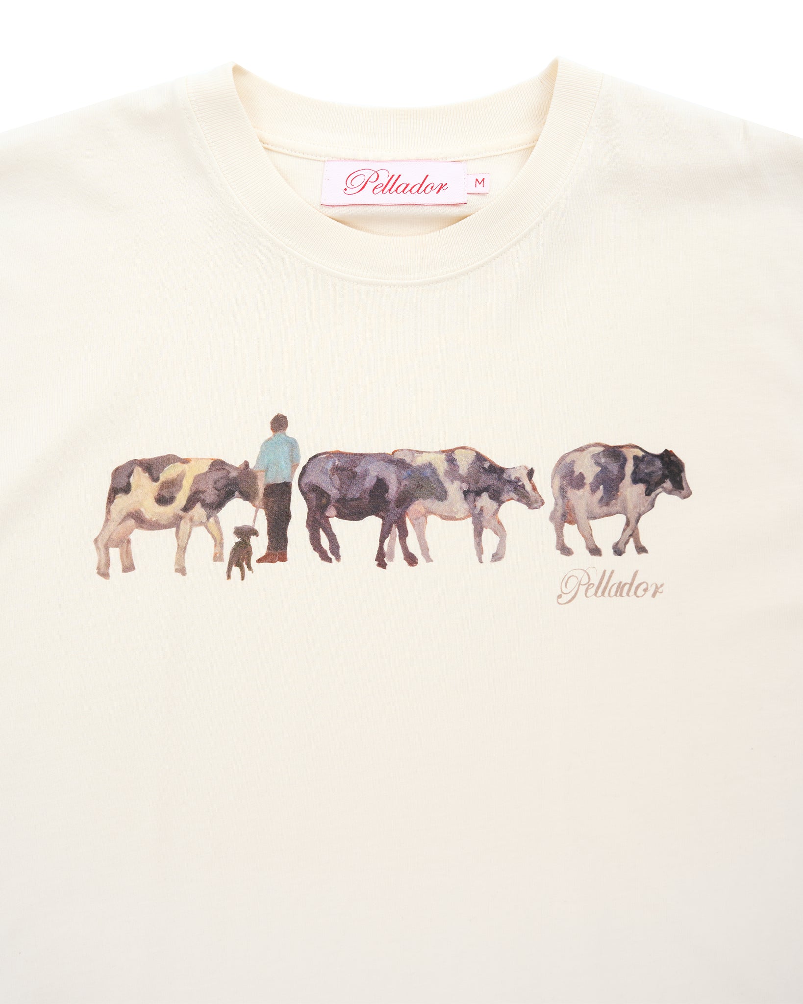 Cow Painted Tee - Beige