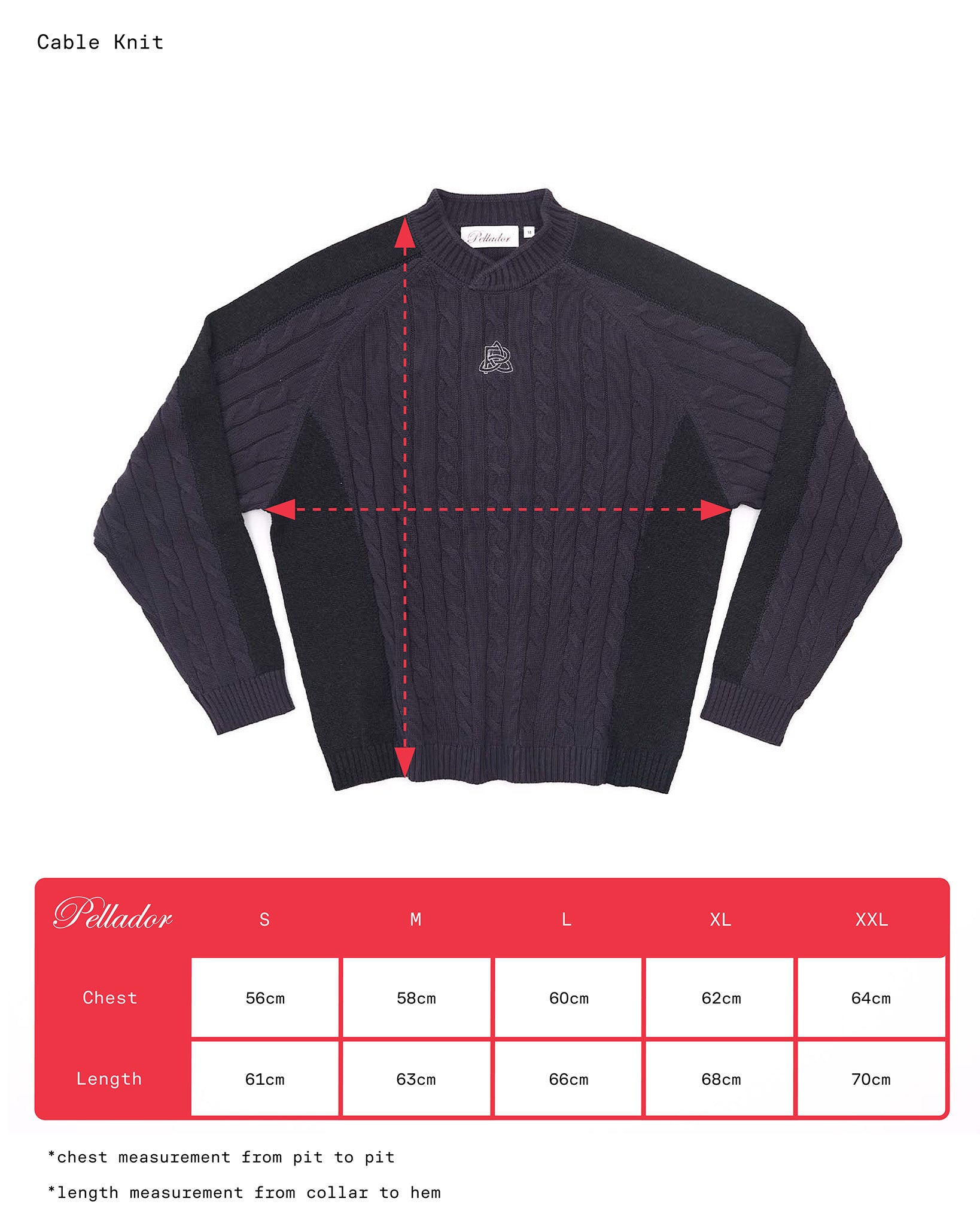 Overlap Collar Cable Knit - Charcoal