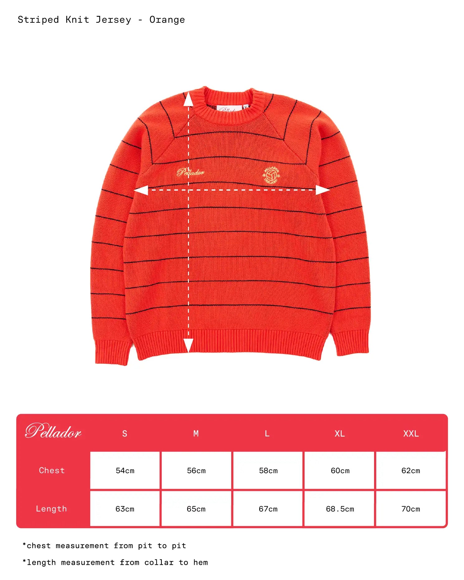 Striped Knit Jersey - Orange