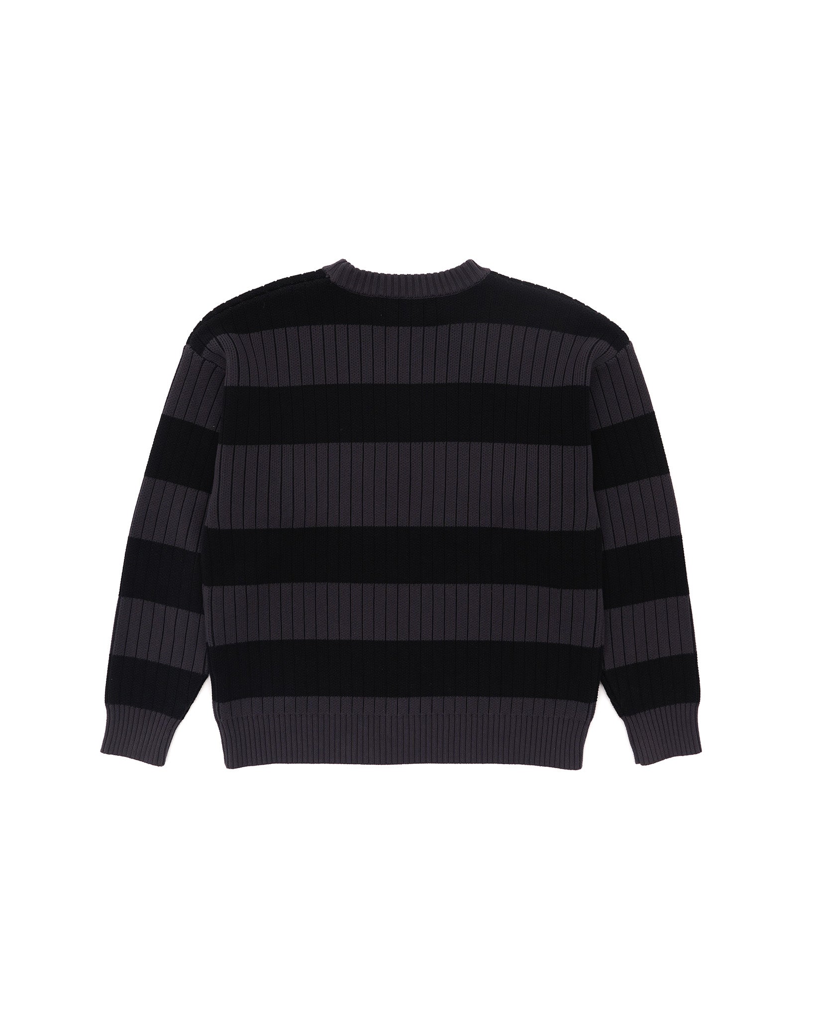 Striped Ladder Knit - Black & Grey