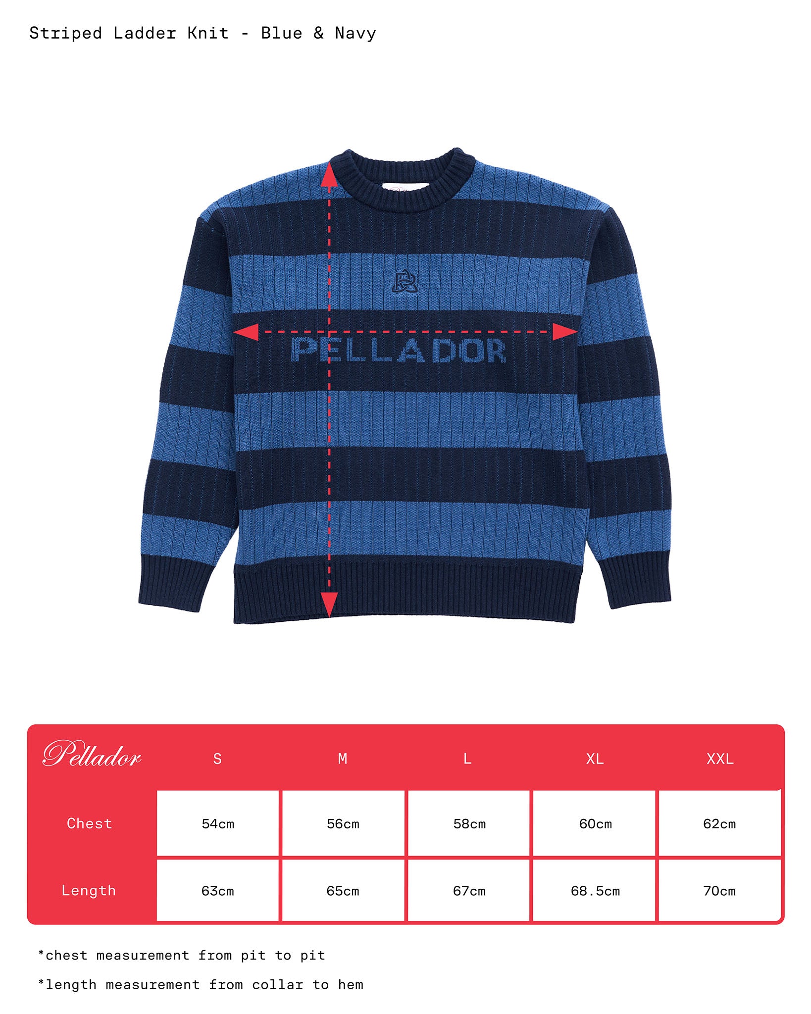 Striped Ladder Knit - Blue & Navy
