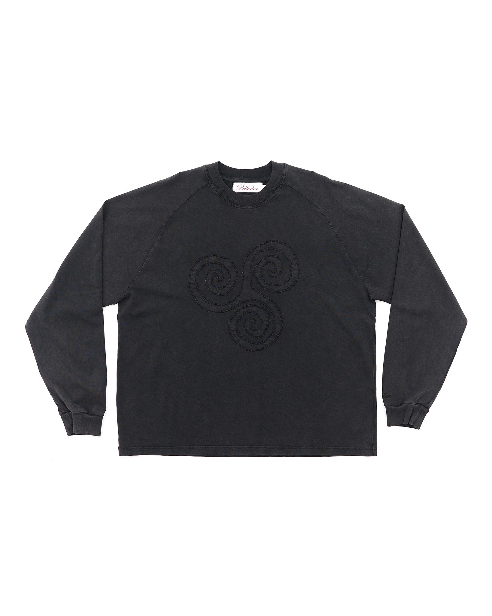 Triskele Appliqué L/S - Washed Black