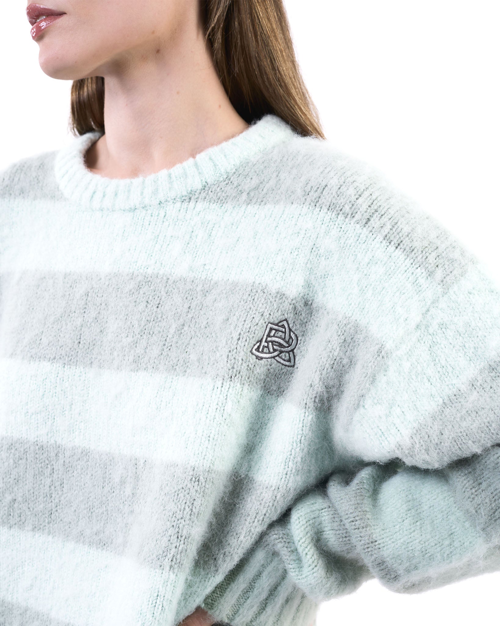 Mohair Striped Knit - Seafoam