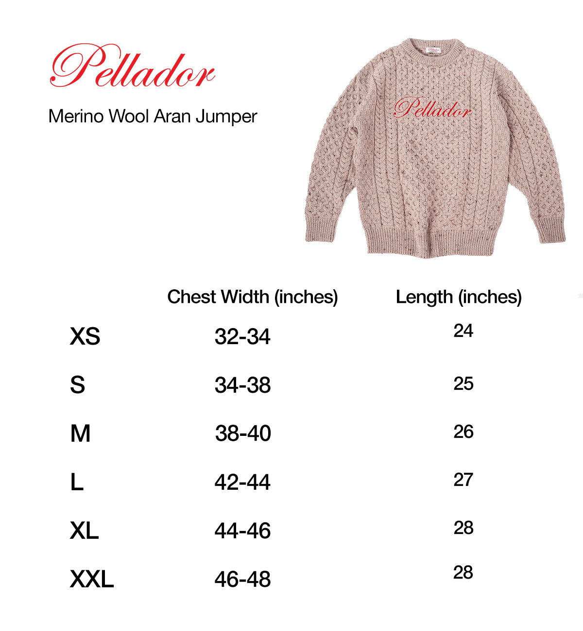Merino Wool Embroidered Aran Jumper Red