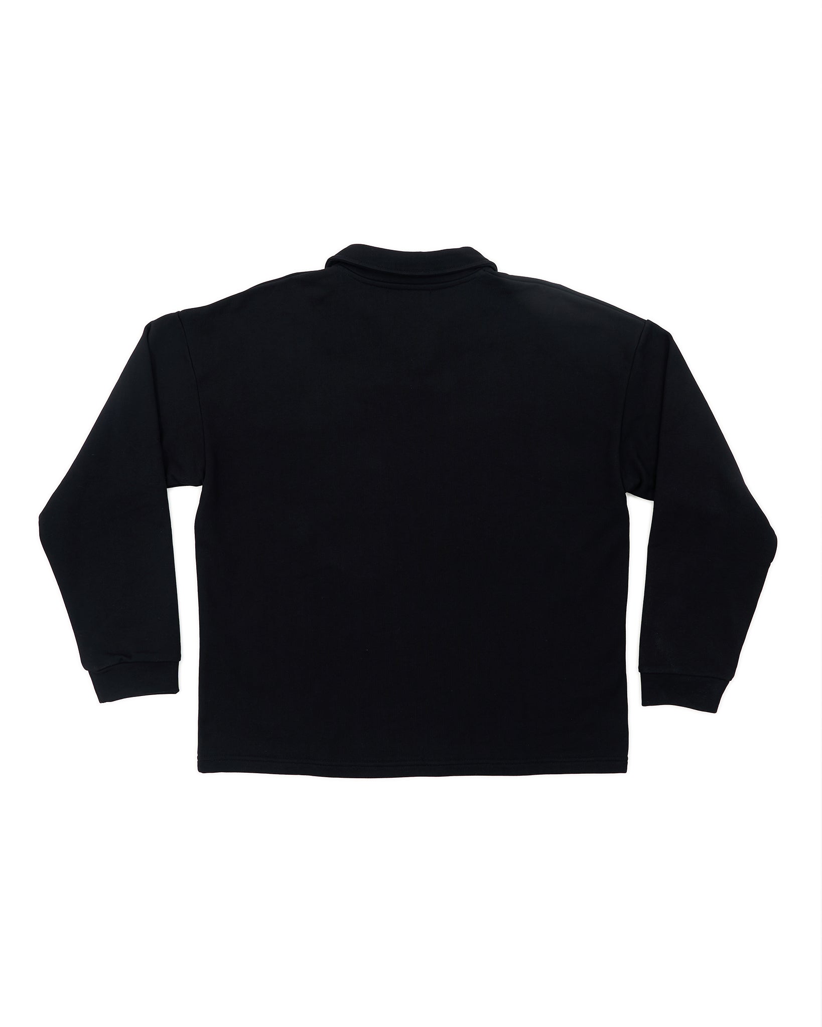Polo Collar Sweatshirt Black