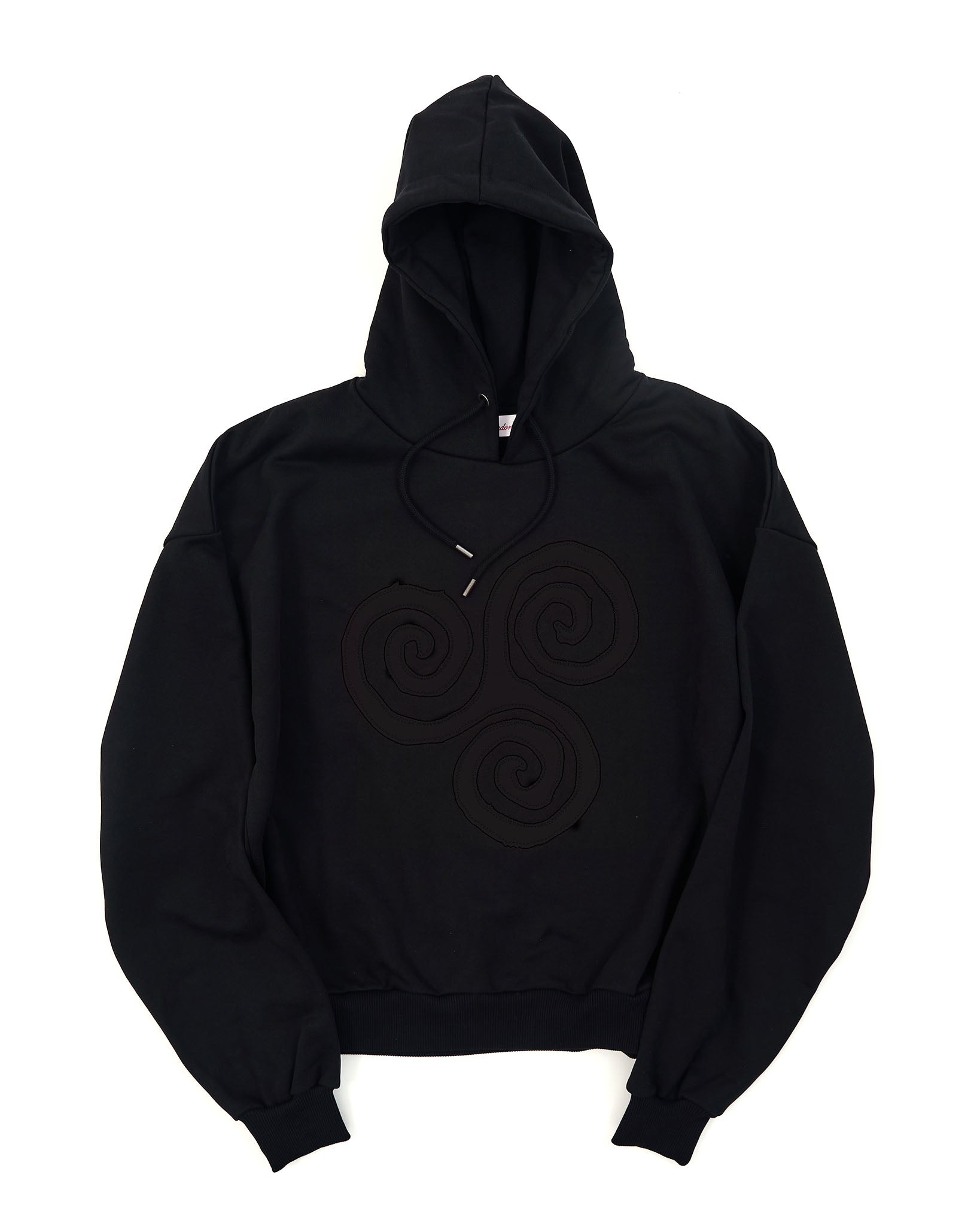 Triskele Appliqué Hoodie - Black on Black
