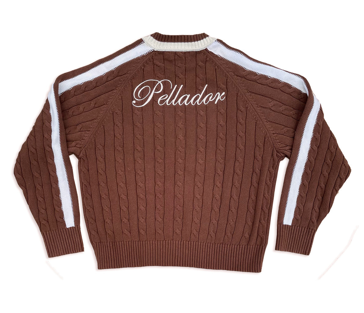 Brown Cable Knit Jersey