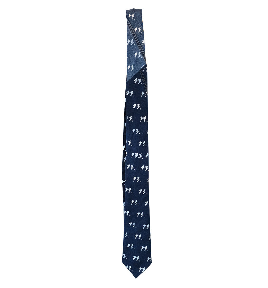 Jack Charlton Printed Denim Tie