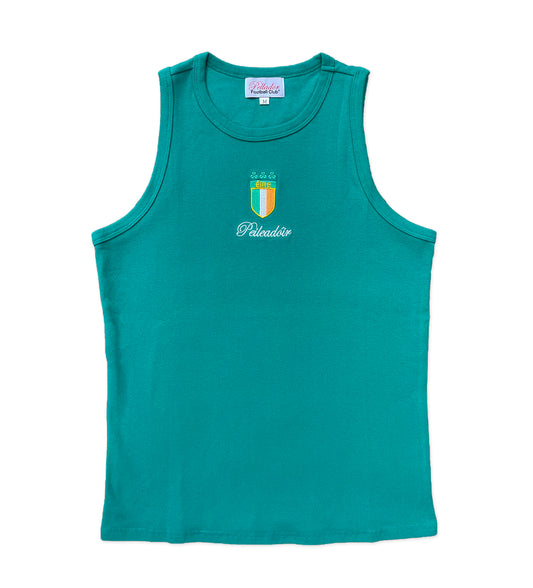 Embroidered Flag Logo Vest Teal