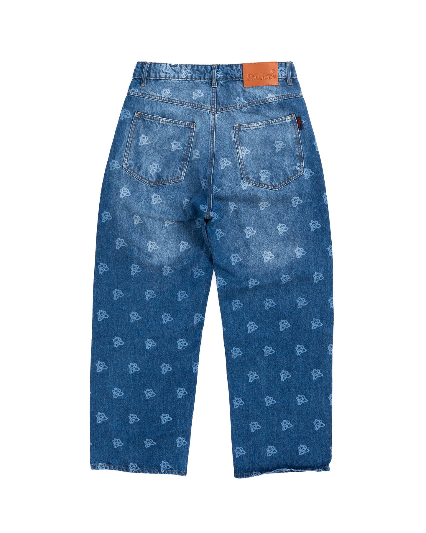 P Knot Logo Engraved Jeans Light Wash