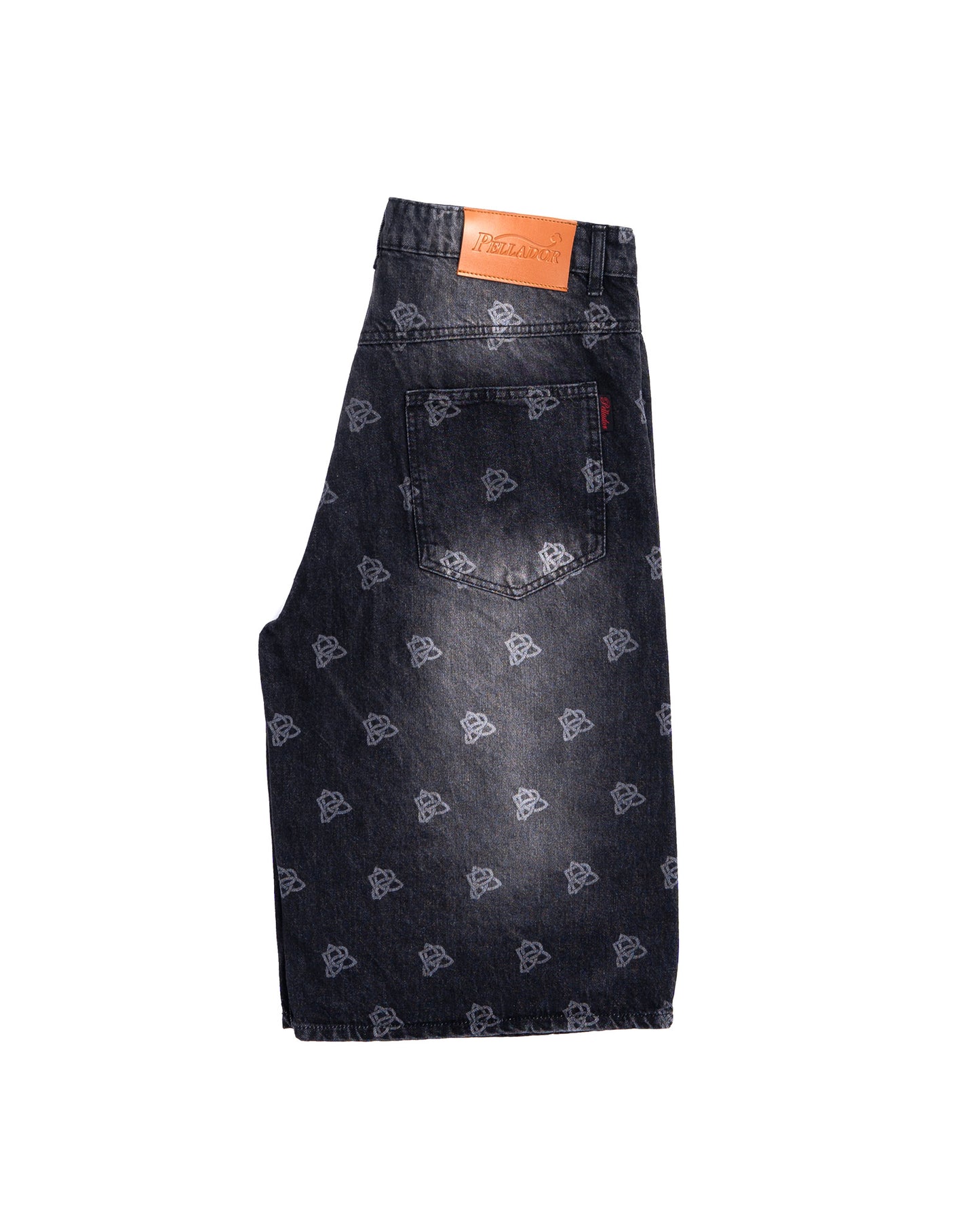 P Knot Logo Engraved Jorts - Washed Black