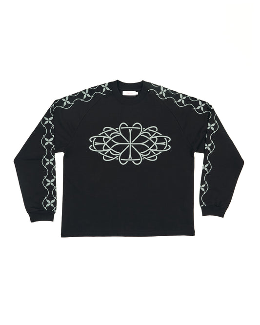 Heart Knot Long Sleeve Black