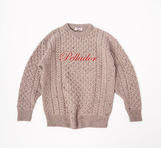 Merino Wool Embroidered Aran Jumper