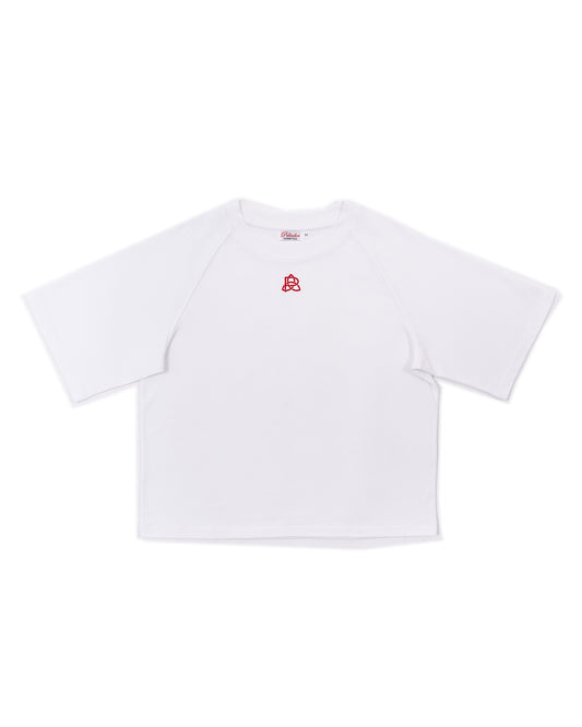 Embroidered Logo T-Shirt White & Red